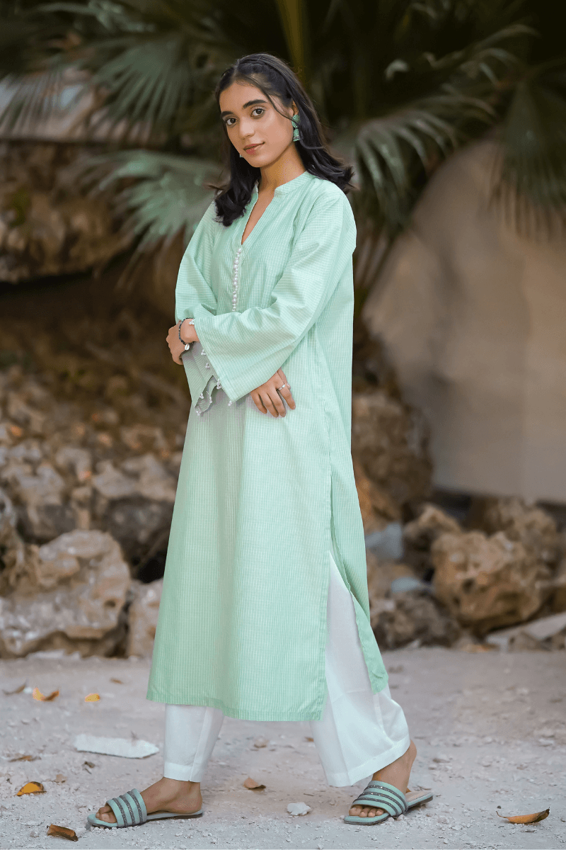 Light Blue Imported Doria Cotton-1PC (Shirt)