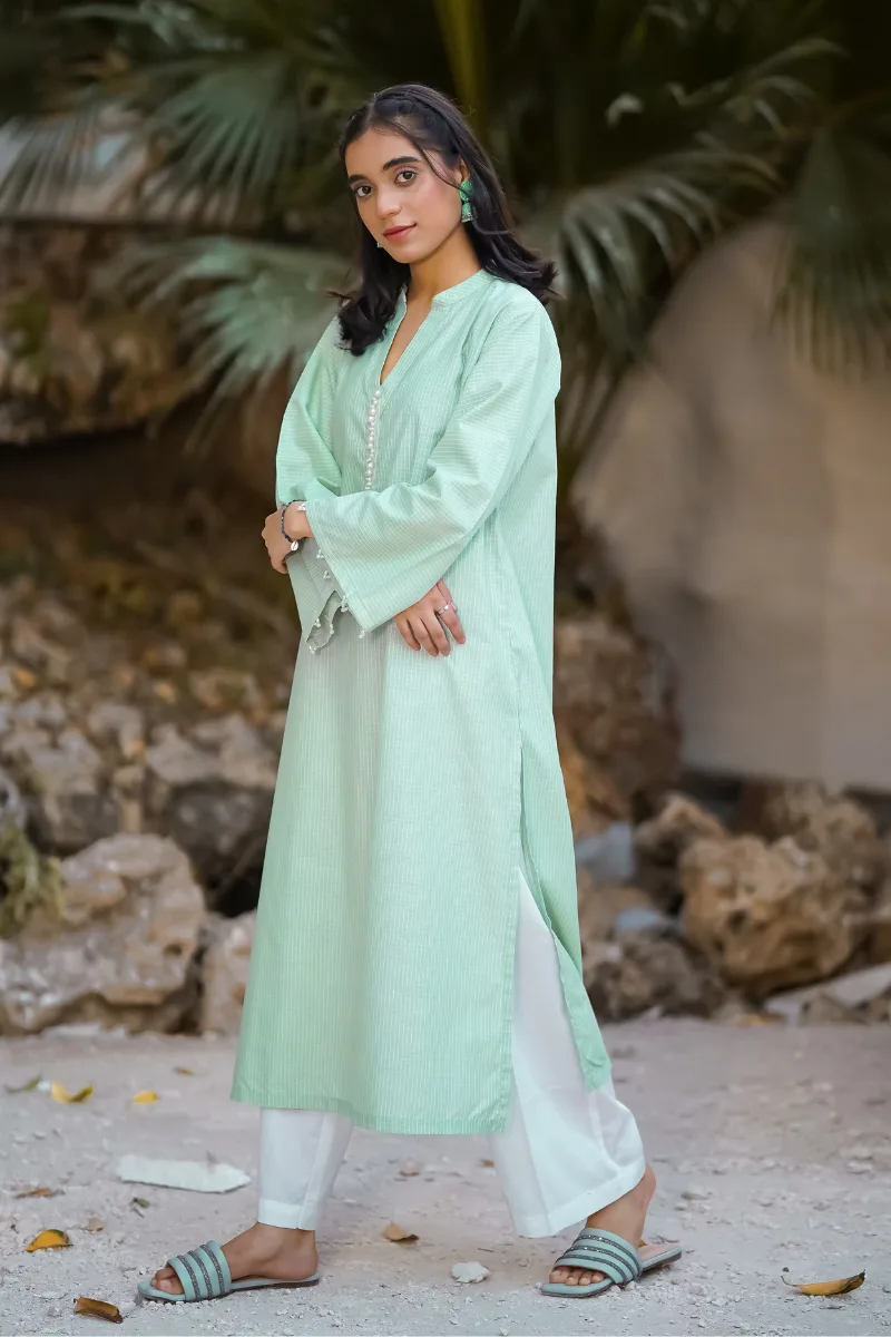 Light Blue Imported Doria Cotton-1PC (Shirt)
